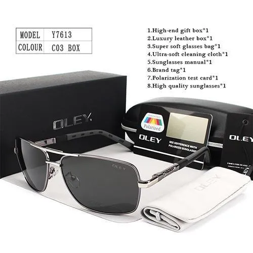 Unisex Fashion Eyes Protection Polarized Sunglasses with Accessories