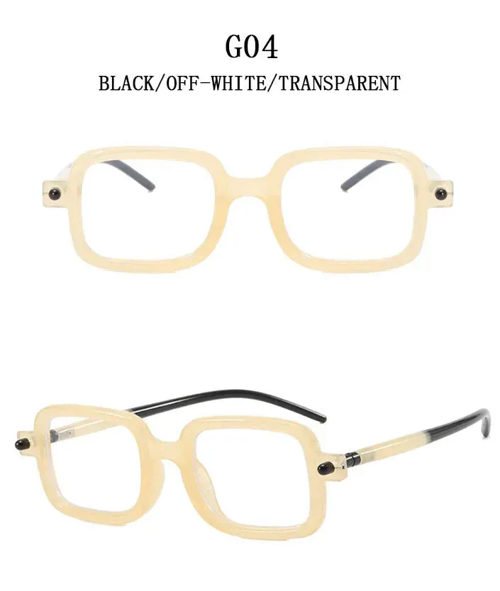 Vintage Blue Light Blocking Square Sunglasses for Men and Women