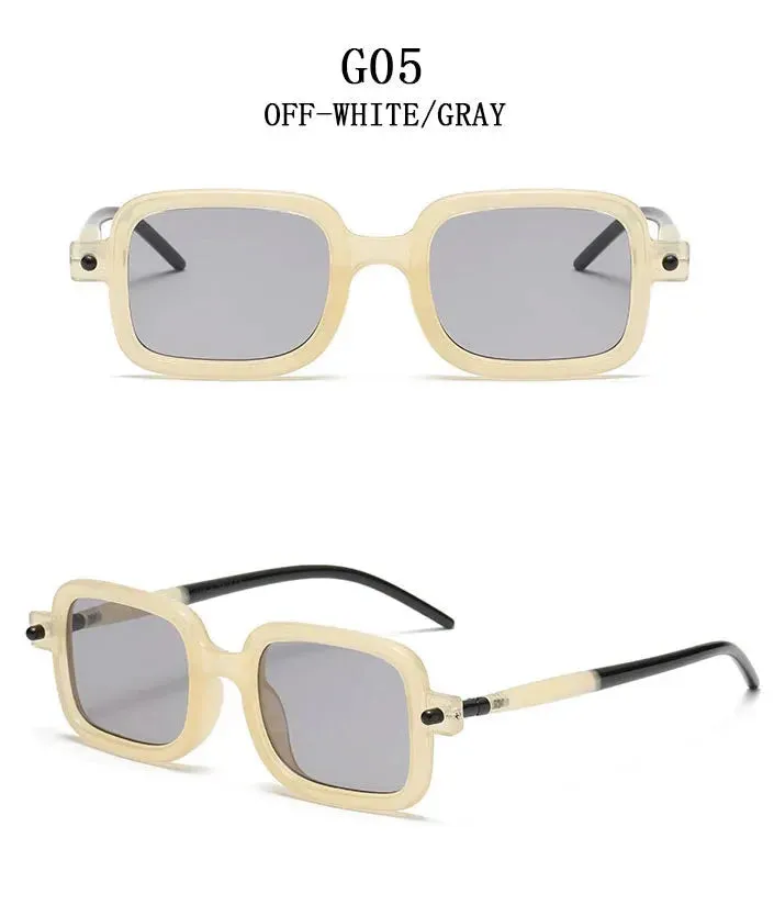 Vintage Blue Light Blocking Square Sunglasses for Men and Women