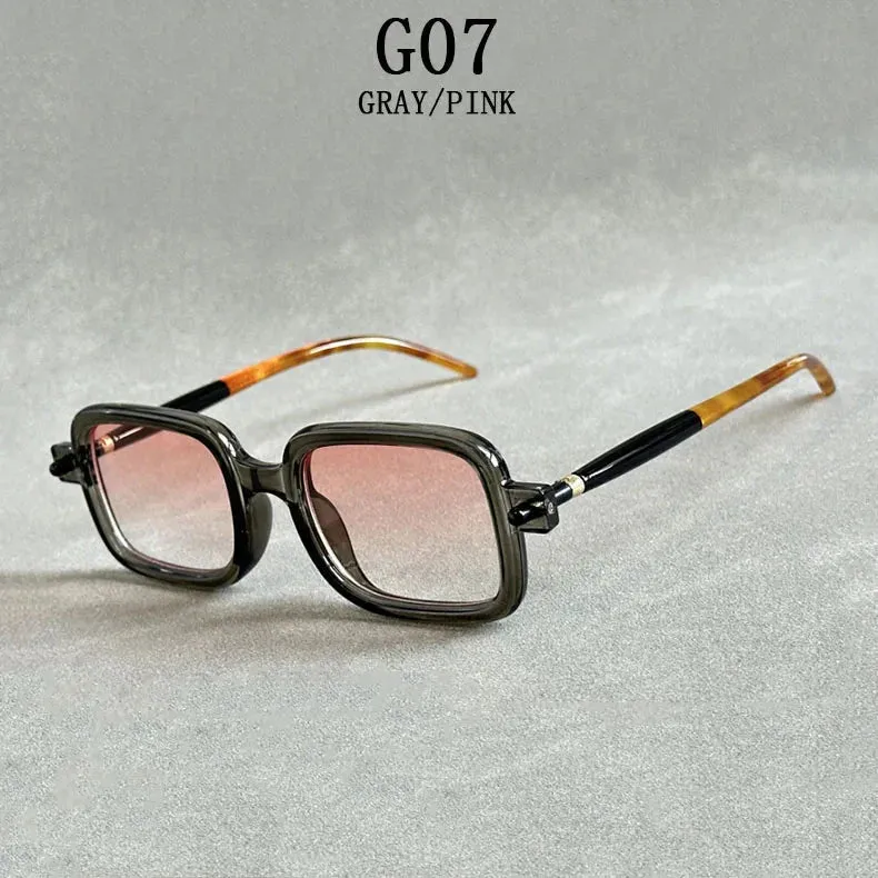 Vintage Blue Light Blocking Square Sunglasses for Men and Women