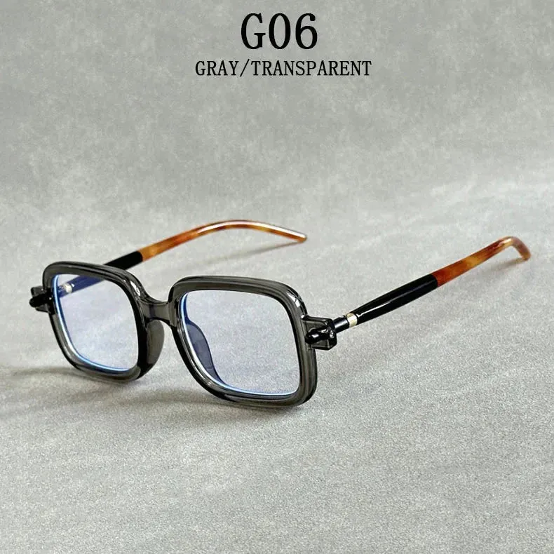 Vintage Blue Light Blocking Square Sunglasses for Men and Women