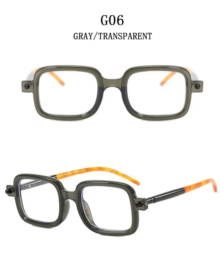 Vintage Blue Light Blocking Square Sunglasses for Men and Women