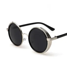 Vintage Fashion Round Metal Frame Gothic Steampunk Unisex Sunglasses