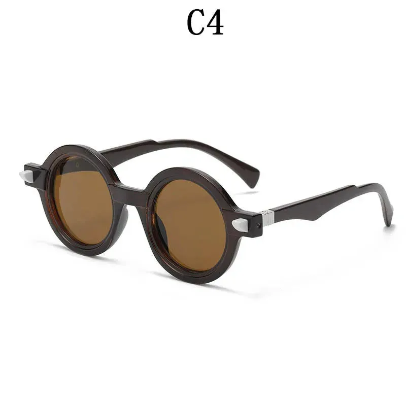 Vintage Luxury Gradient Anti-UV Round Sunglasses for Men and Women