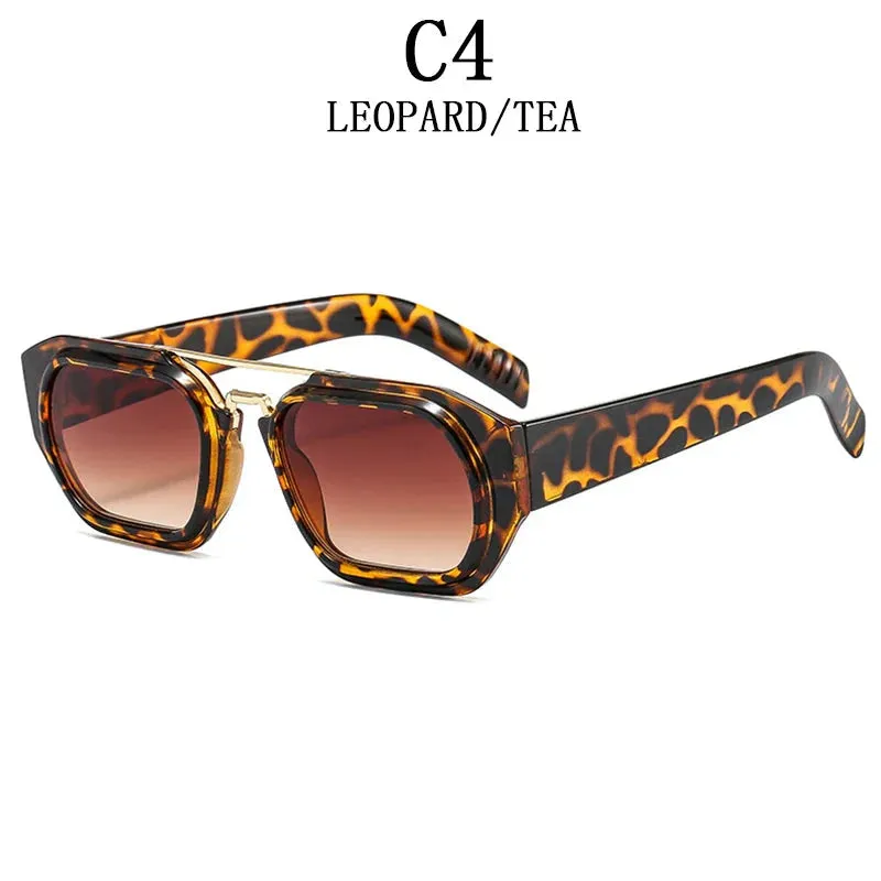 Vintage Steampunk Style Anti-UV Square Sunglasses for Men and Women