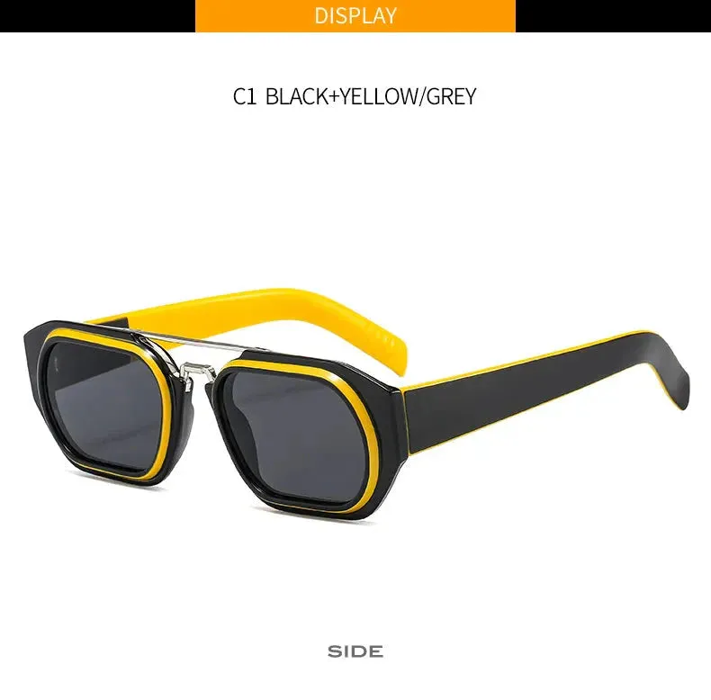 Vintage Steampunk Style Anti-UV Square Sunglasses for Men and Women