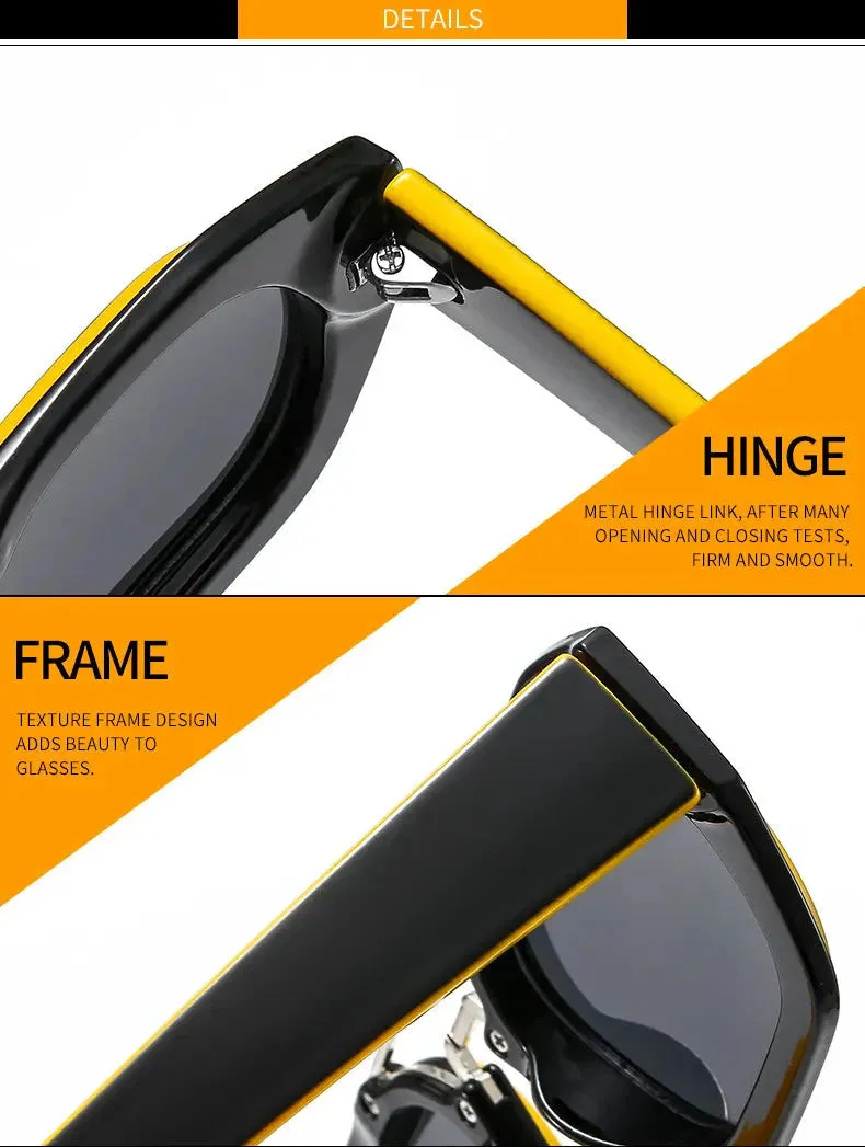 Vintage Steampunk Style Anti-UV Square Sunglasses for Men and Women
