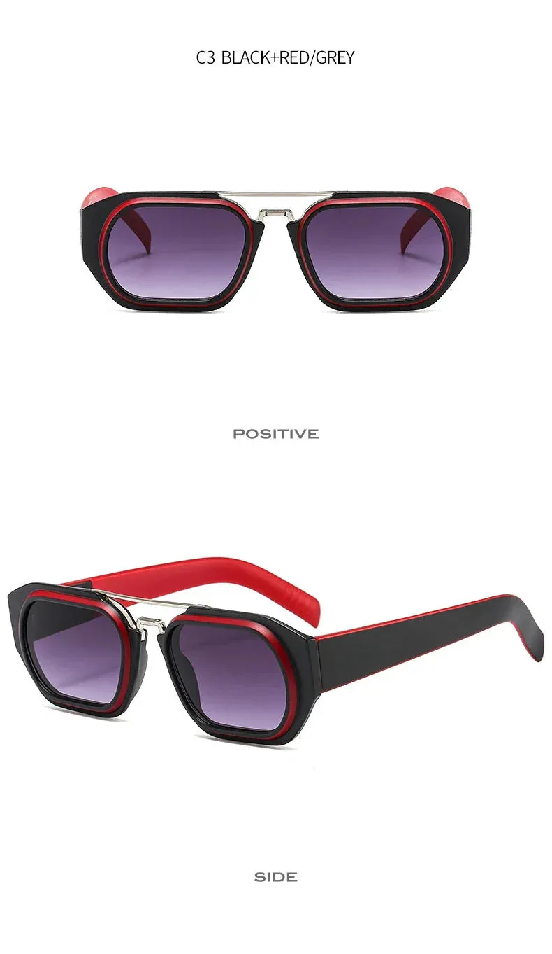 Vintage Steampunk Style Anti-UV Square Sunglasses for Men and Women