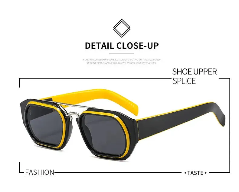Vintage Steampunk Style Anti-UV Square Sunglasses for Men and Women