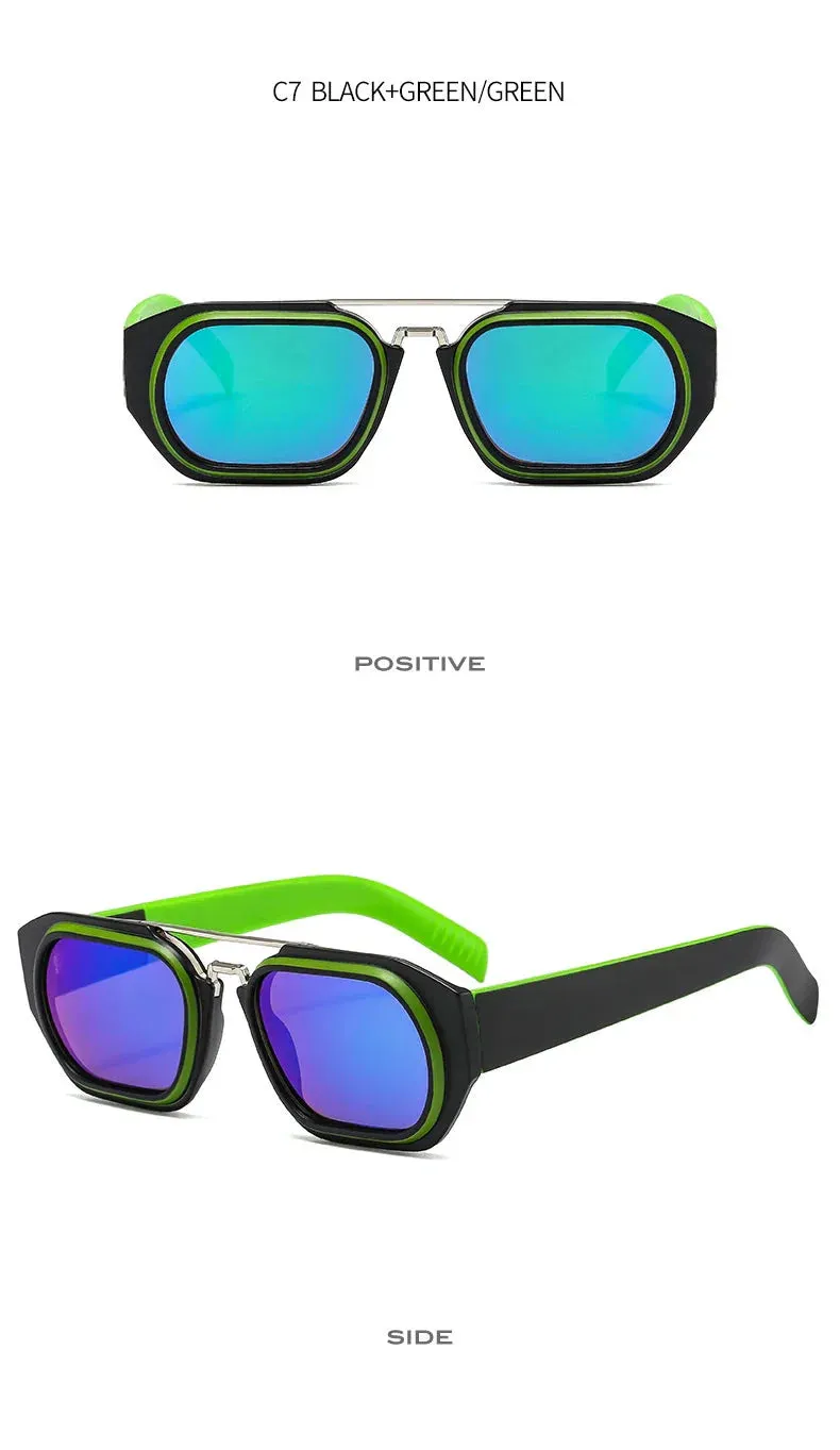 Vintage Steampunk Style Anti-UV Square Sunglasses for Men and Women