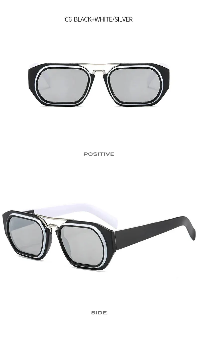 Vintage Steampunk Style Anti-UV Square Sunglasses for Men and Women