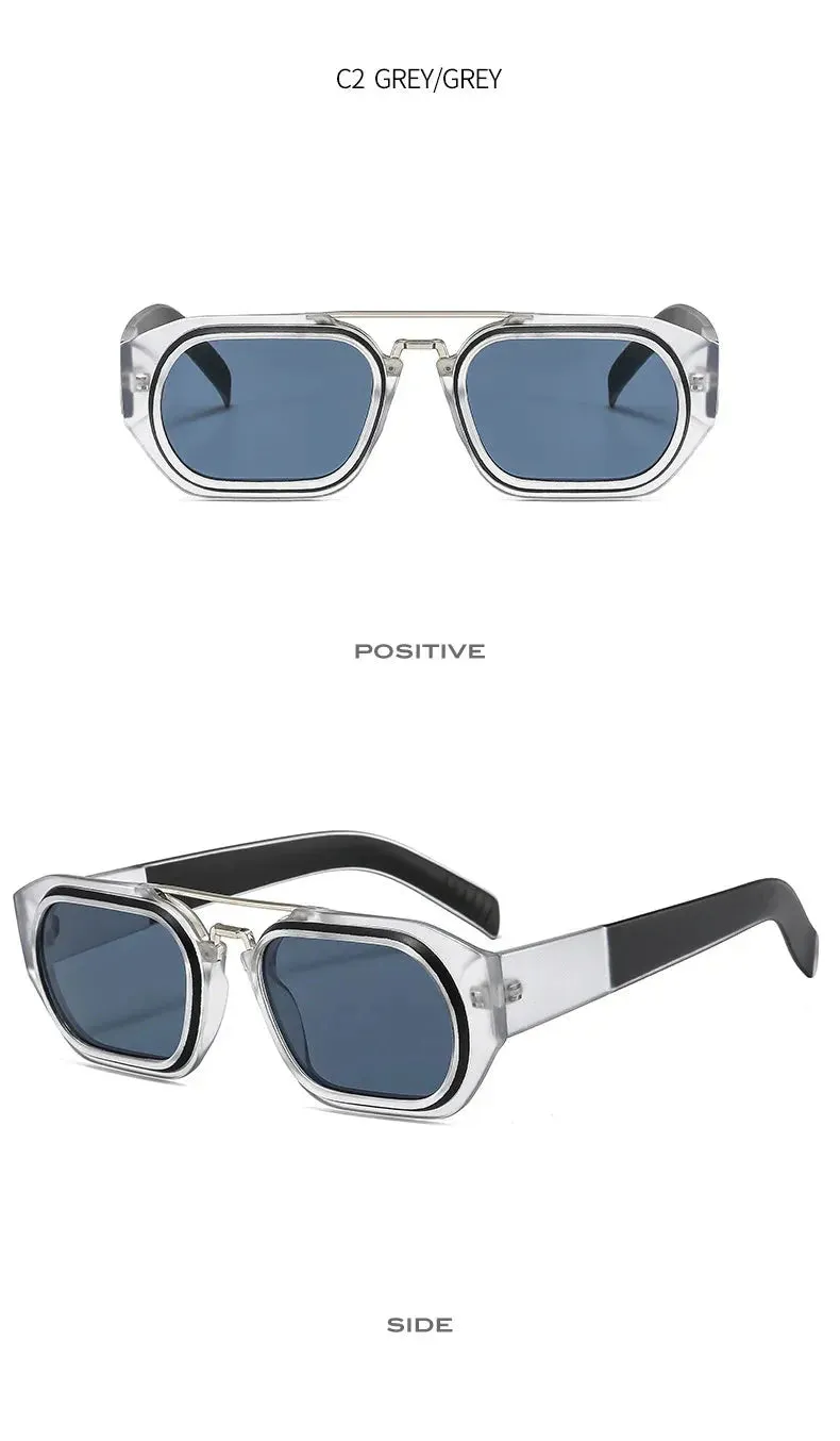 Vintage Steampunk Style Anti-UV Square Sunglasses for Men and Women