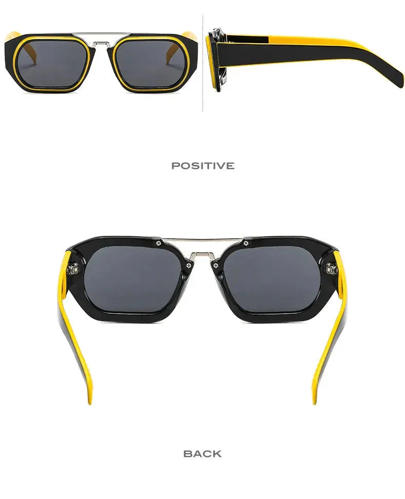Vintage Steampunk Style Anti-UV Square Sunglasses for Men and Women