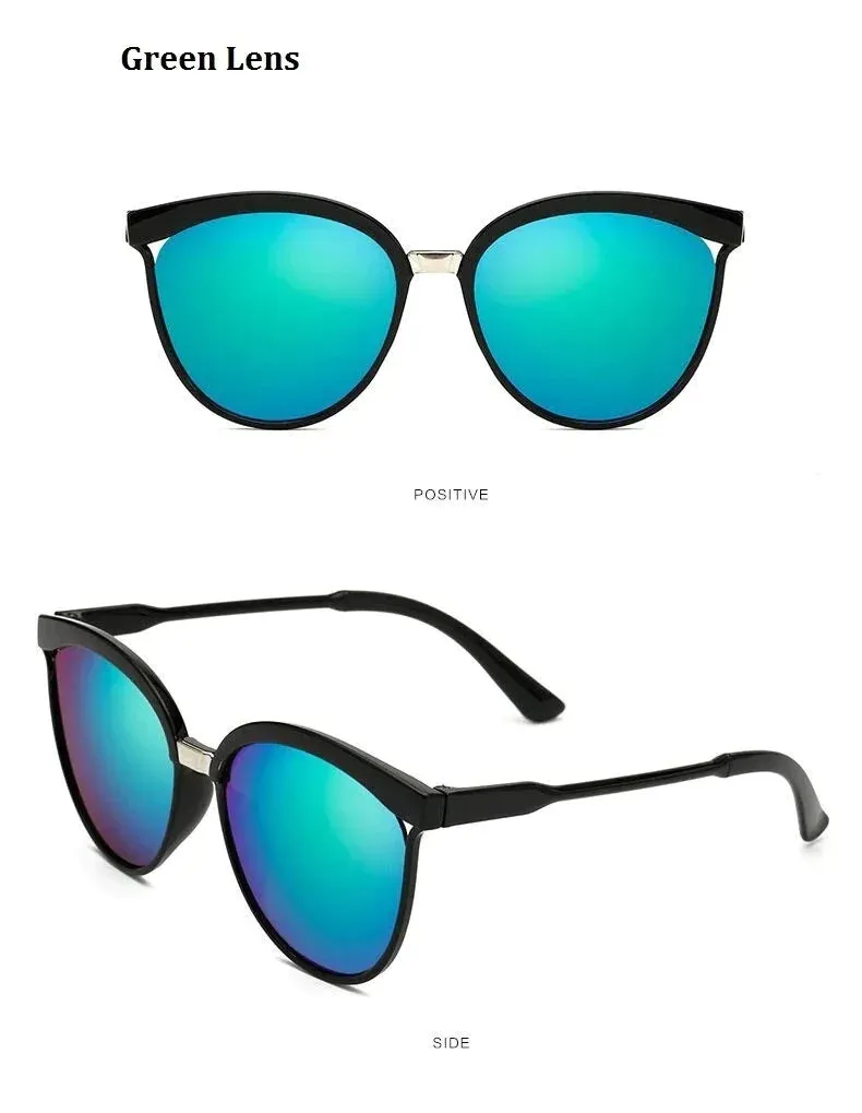 Vintage Style Designer Retro Sunglasses for Women with Mirror Lens
