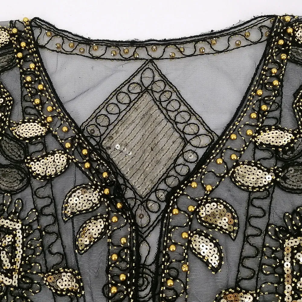 Women's 1920s Sequined Wrap, Great Gatsby Flapper Style Cover-Up