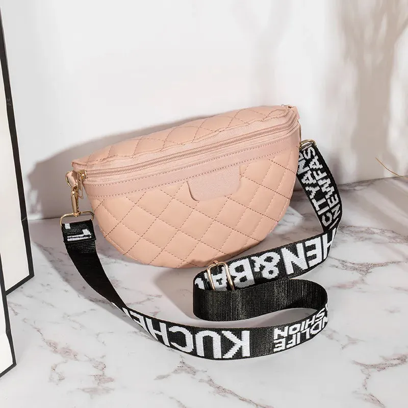 Women's Quilted Textured Crossbody Chest Pack Bags