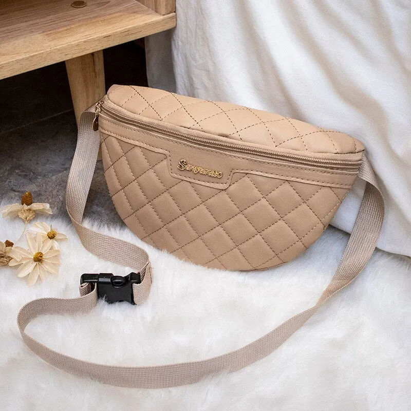 Women's Quilted Textured Crossbody Chest Pack Bags