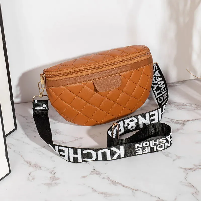 Women's Quilted Textured Crossbody Chest Pack Bags