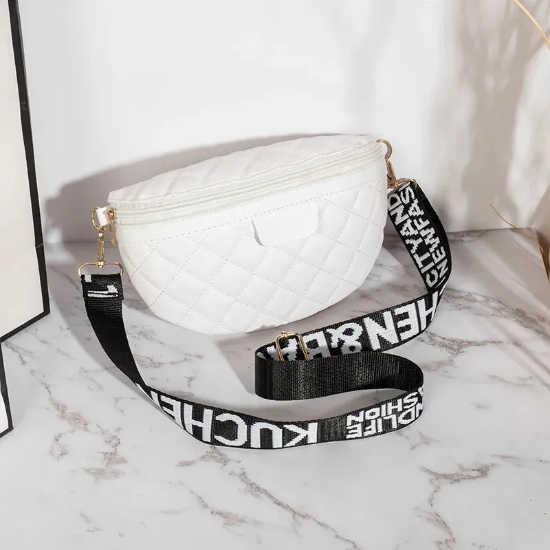 Women's Quilted Textured Crossbody Chest Pack Bags