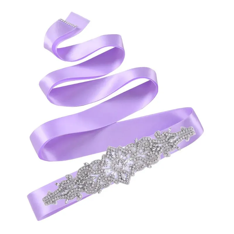 Women's Sparkling Rhinestone Decorated Applique Bridal Belt