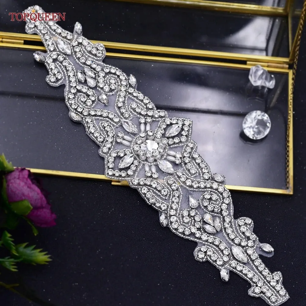 Women's Sparkling Rhinestone Decorated Applique Bridal Belt