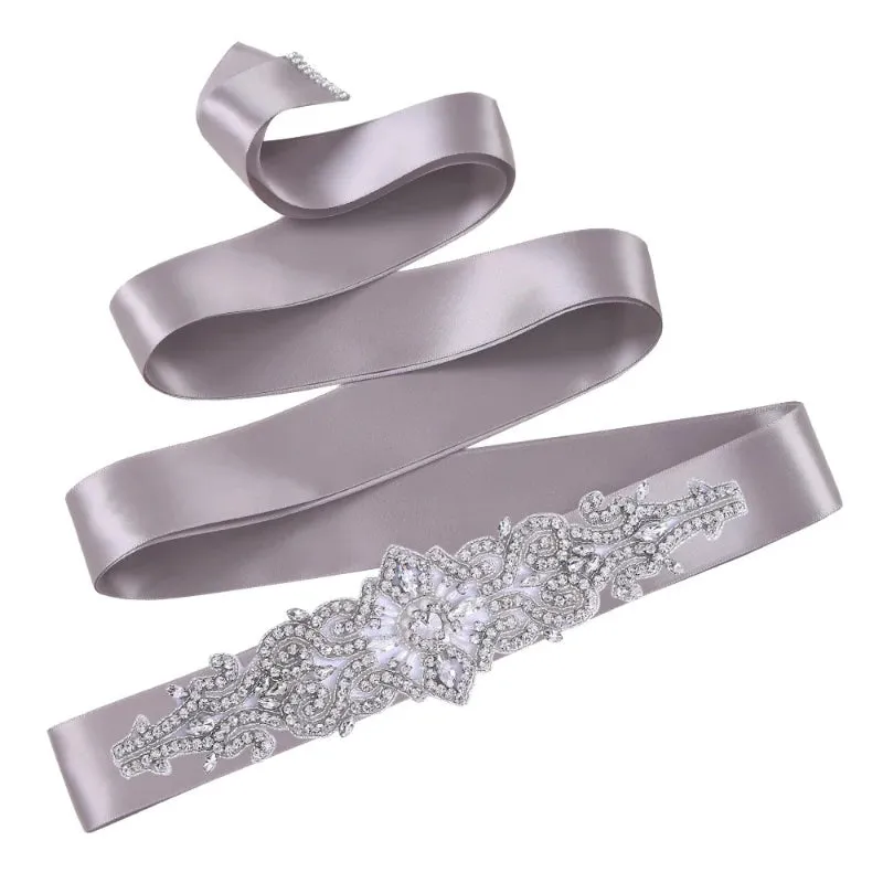 Women's Sparkling Rhinestone Decorated Applique Bridal Belt